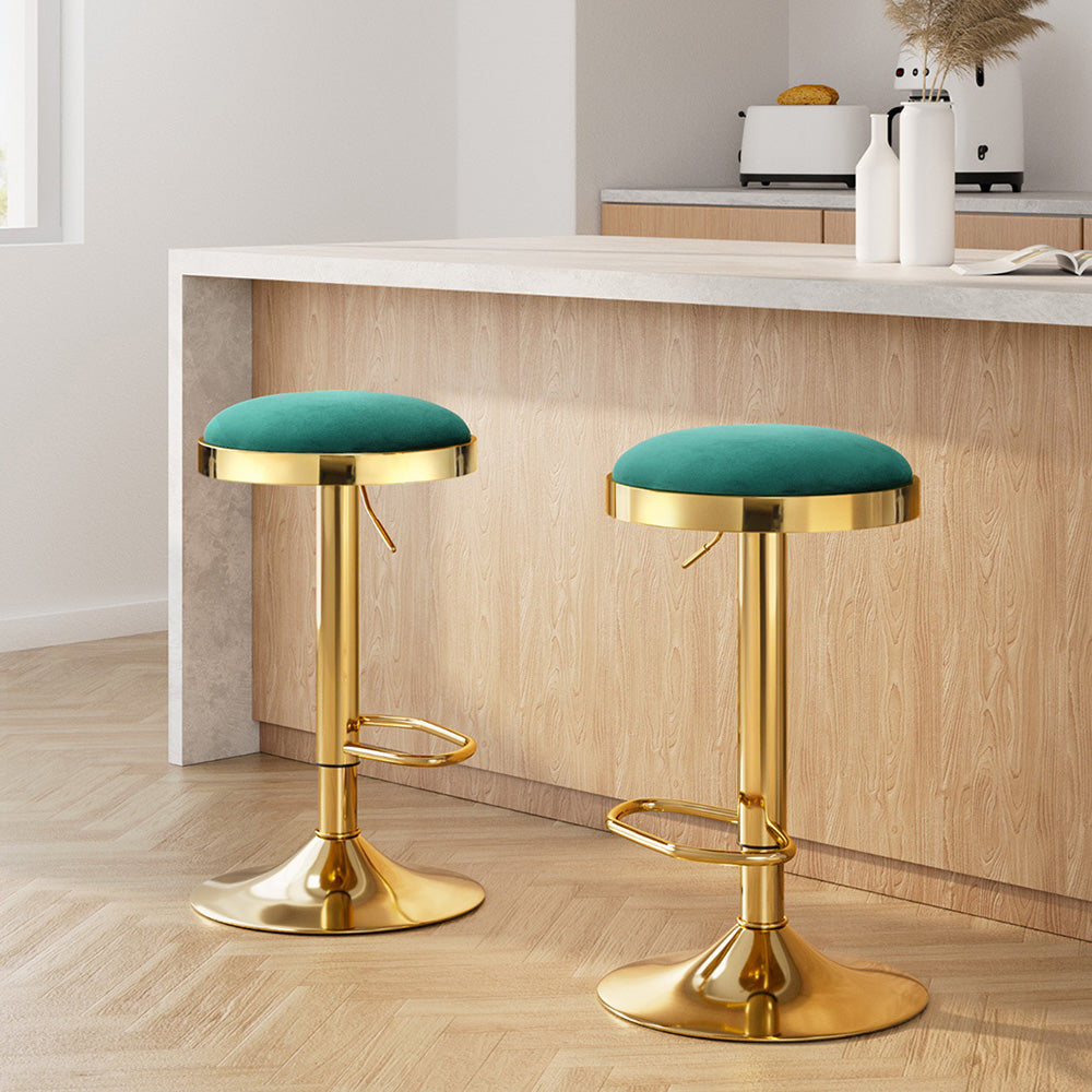 Vesper Velvet Dining Chair Padded (Set of 2) Green