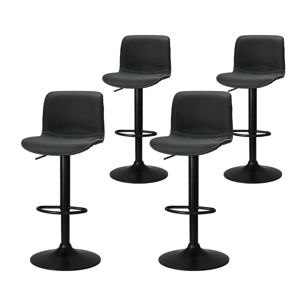 Olaf Bar Stool Swivel Adjustable (Set of 4) Black