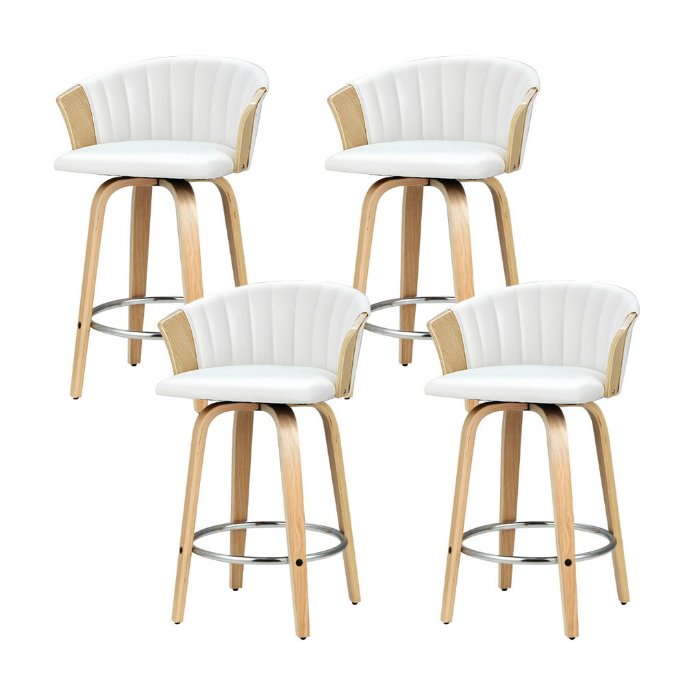 Juno Leather Bar Stool Swivel (Set of 4)