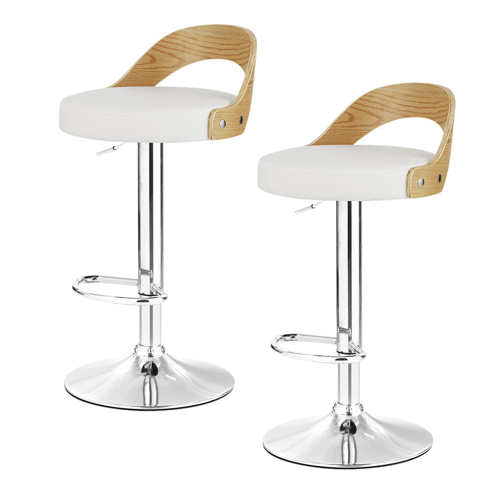 Riley Leather Bar Table Adjustable Padded (Set of 2) White