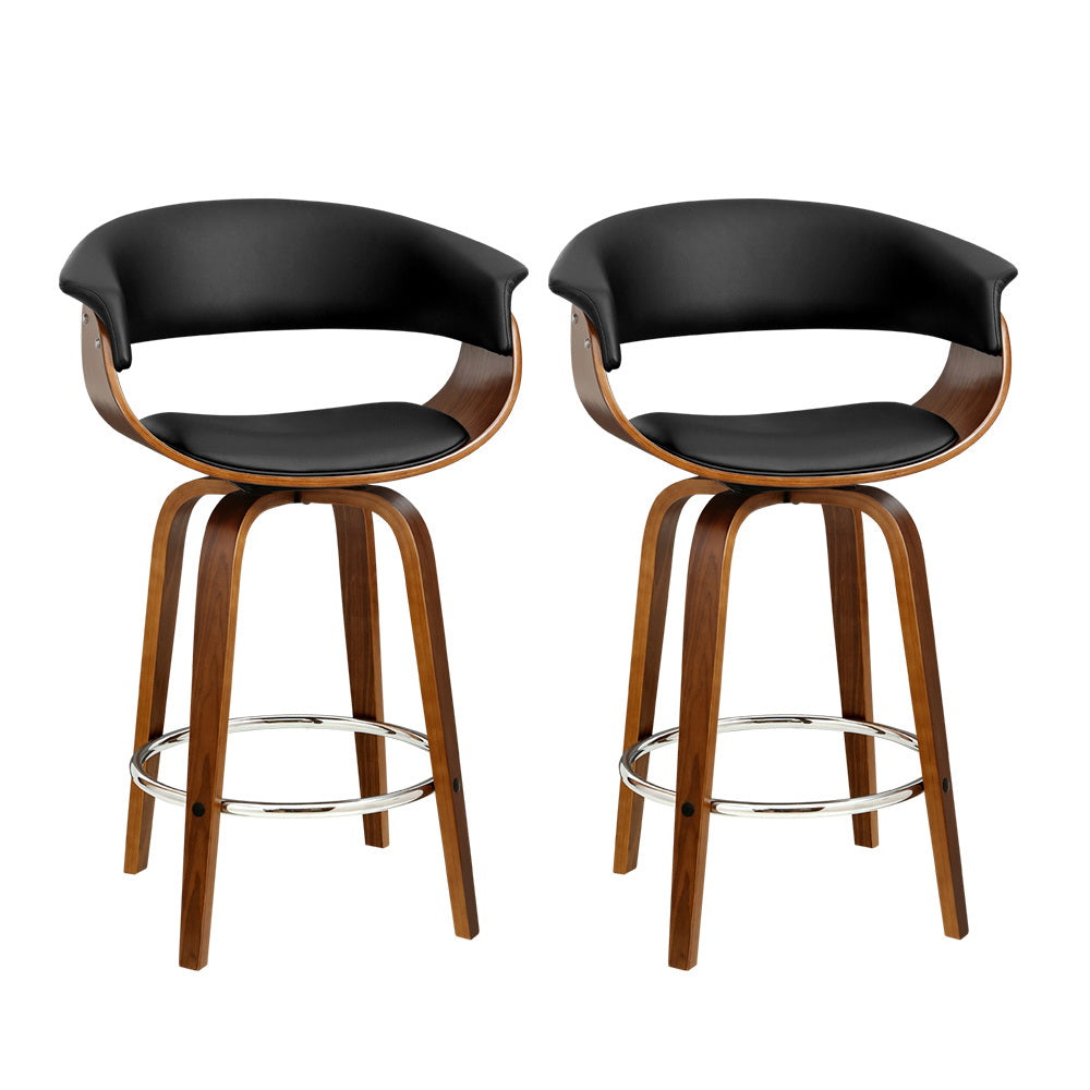 Dio Leather Bar Stool Swivel (Set of 2)