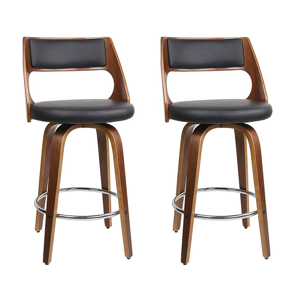 Watson Leather Bar Stool Swivel (Set of 2) 65cm