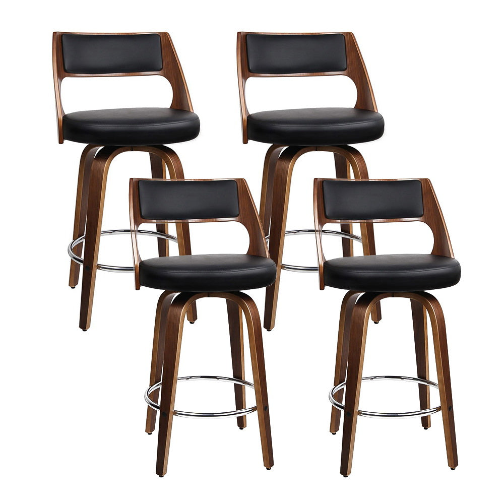 Otto Leather Bar Stool Swivel (Set of 4) 76cm