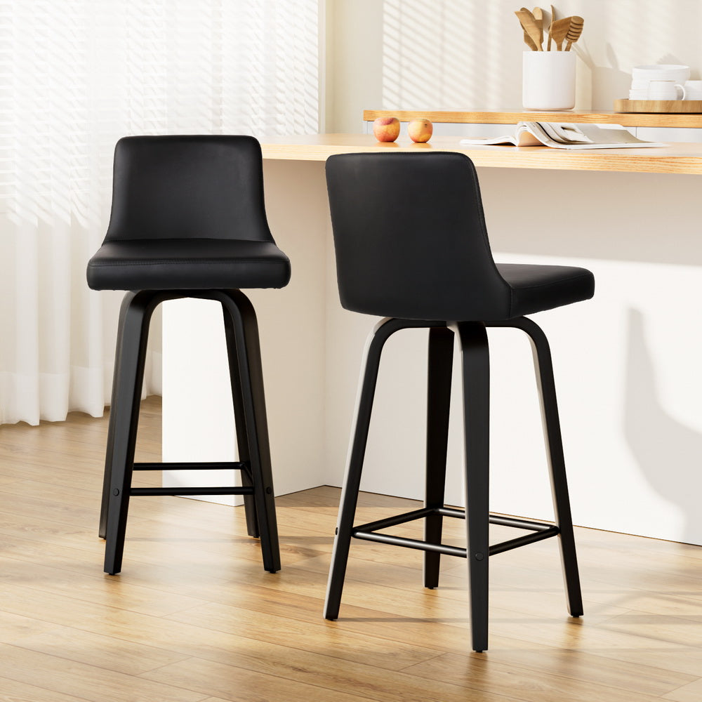 Gem Leather Bar Stool Swivel (Set of 2)