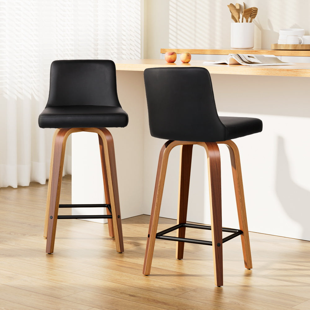 Thor Leather Bar Stool Swivel Padded (Set of 2)