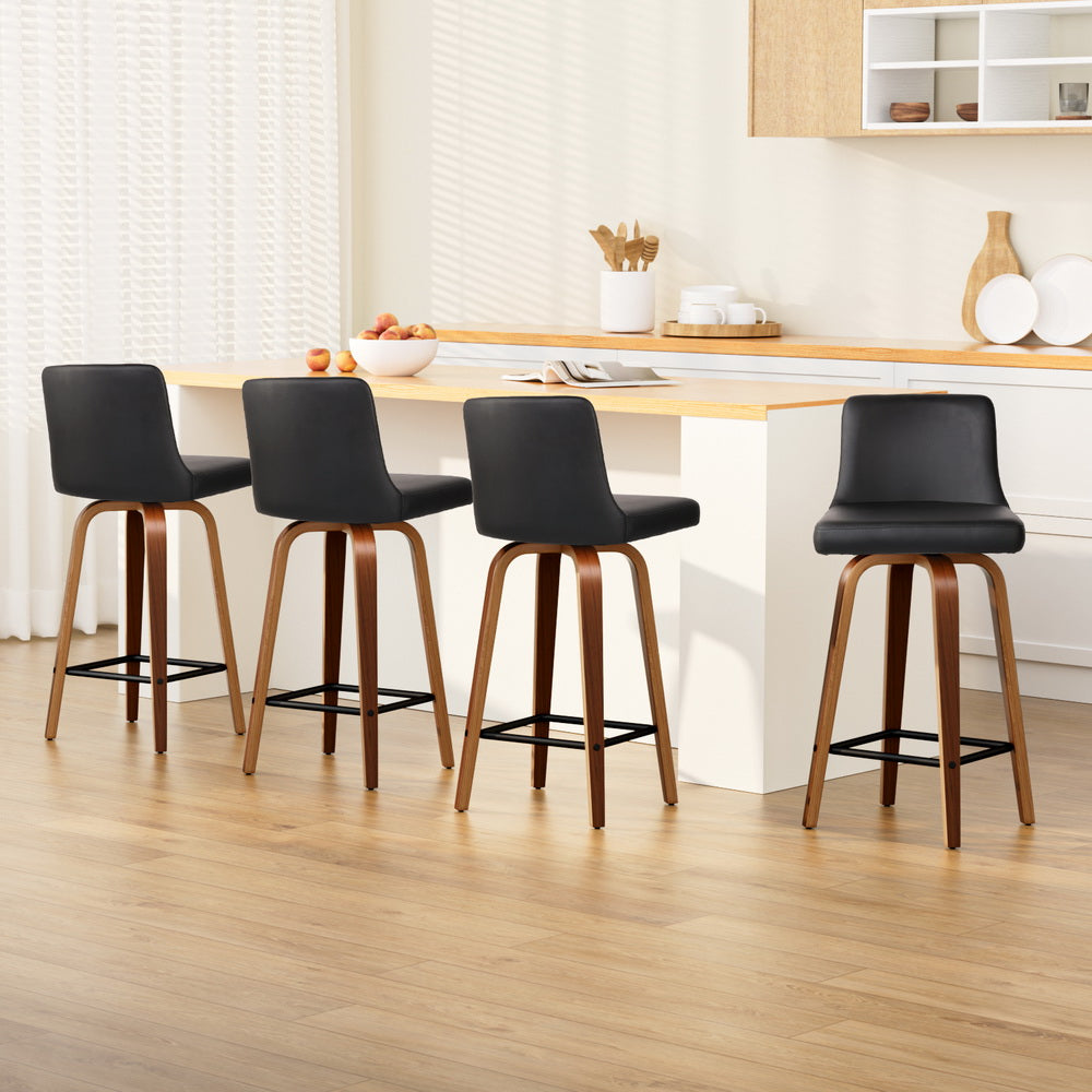 Zac Leather Bar Stool Swivel Padded (Set of 4)