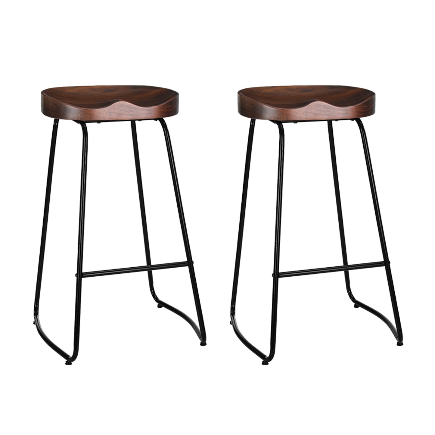 Glen Bar Stool Tractor Seat (Set of 2) Black 75cm