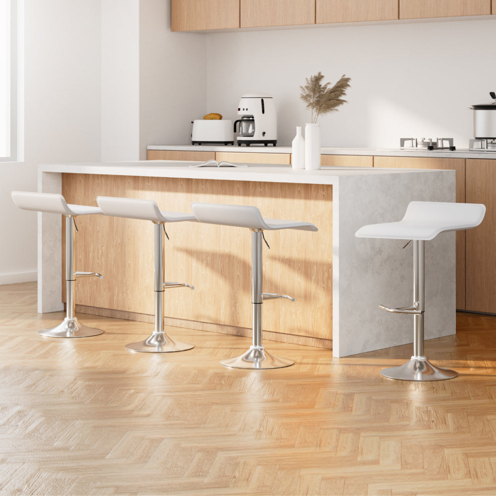 Rhys Bar Table Adjustable (Set of 4) White
