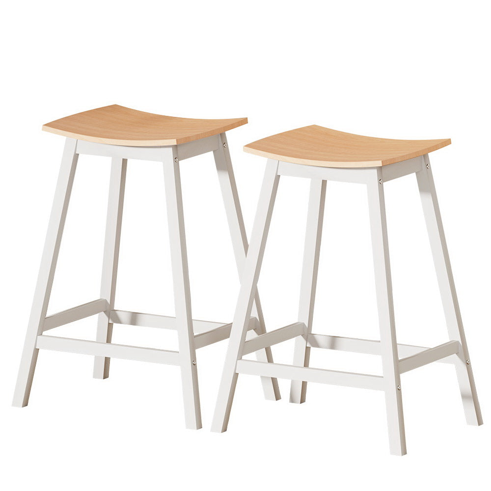 Dane Wooden Bar Stool (Set of 2) Oak