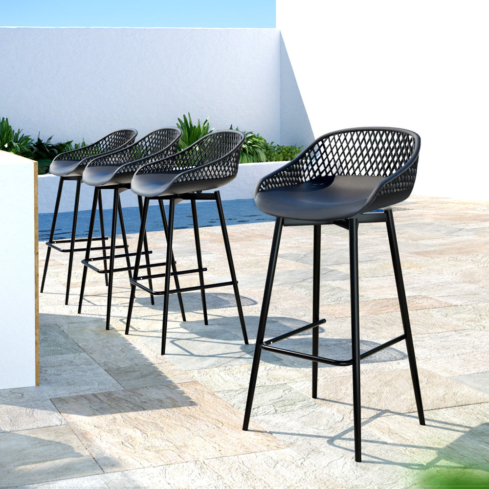 Preston Bar Stool (Set of 4) Black