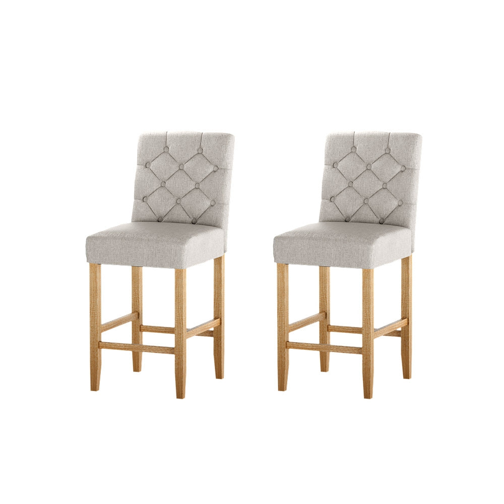 Reign Fabric Bar Stool (Set of 2) Red