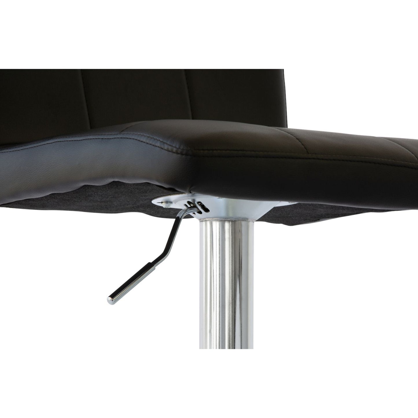 Lutz Leather Bar Table Adjustable Padded Black