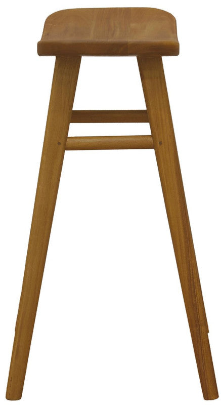 Hugh Wooden Counter Stool Caramel