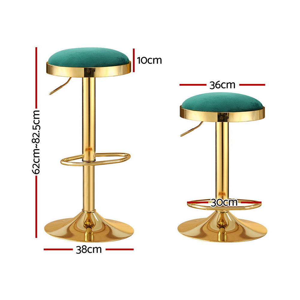 Vesper Velvet Dining Chair Padded (Set of 2) Green