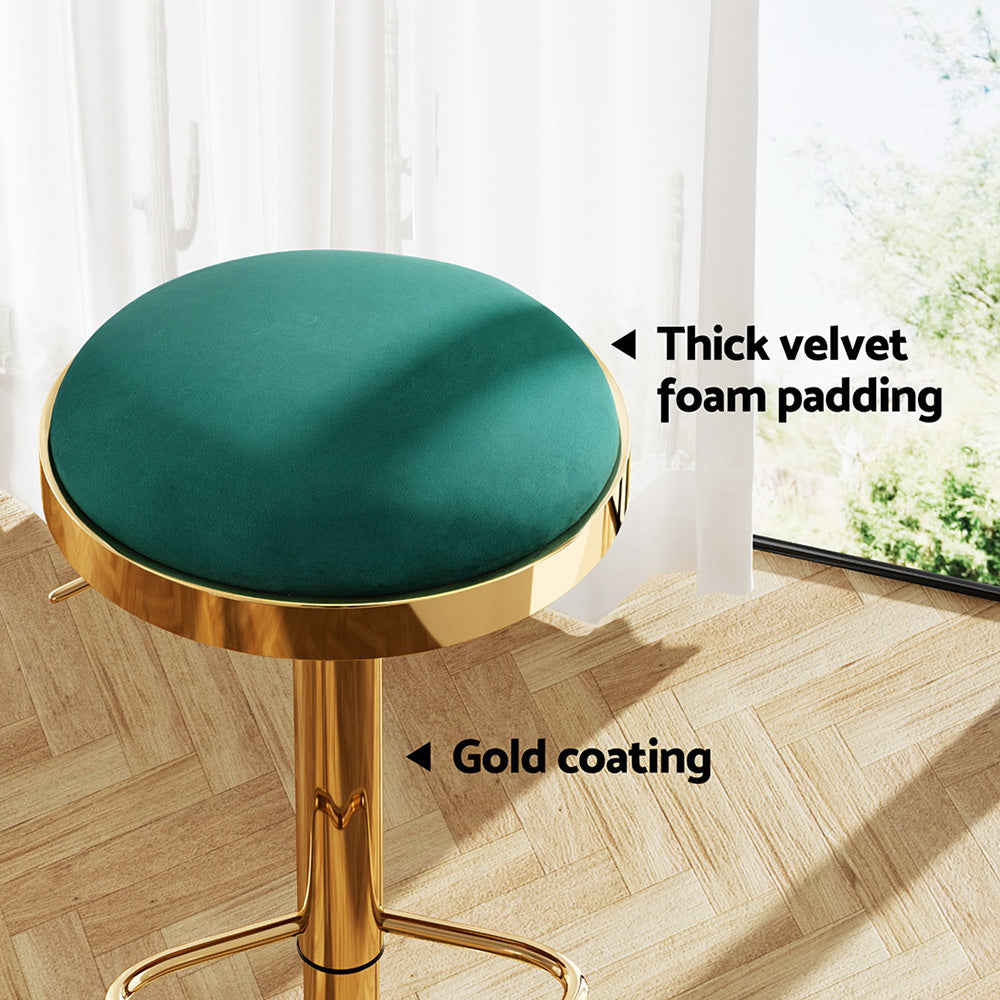 Ulrich Velvet Dining Chair Padded (Set of 4) Green