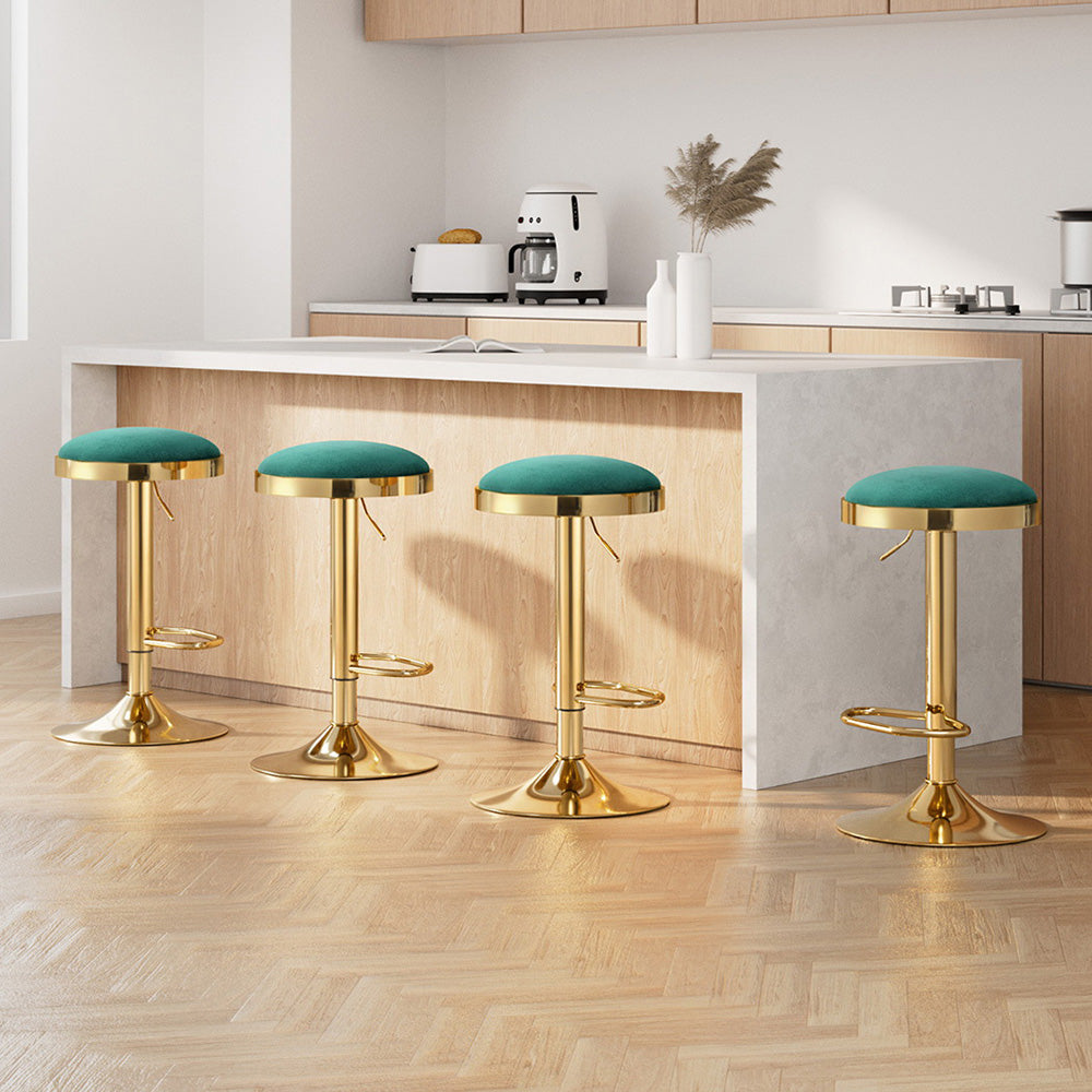 Ulrich Velvet Dining Chair Padded (Set of 4) Green