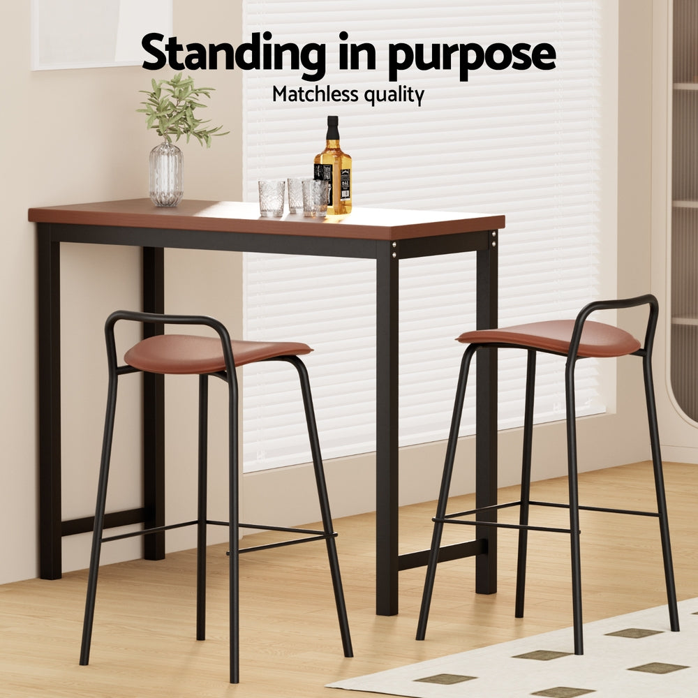 Ferris Metal Counter Stool (Set of 2) Brown