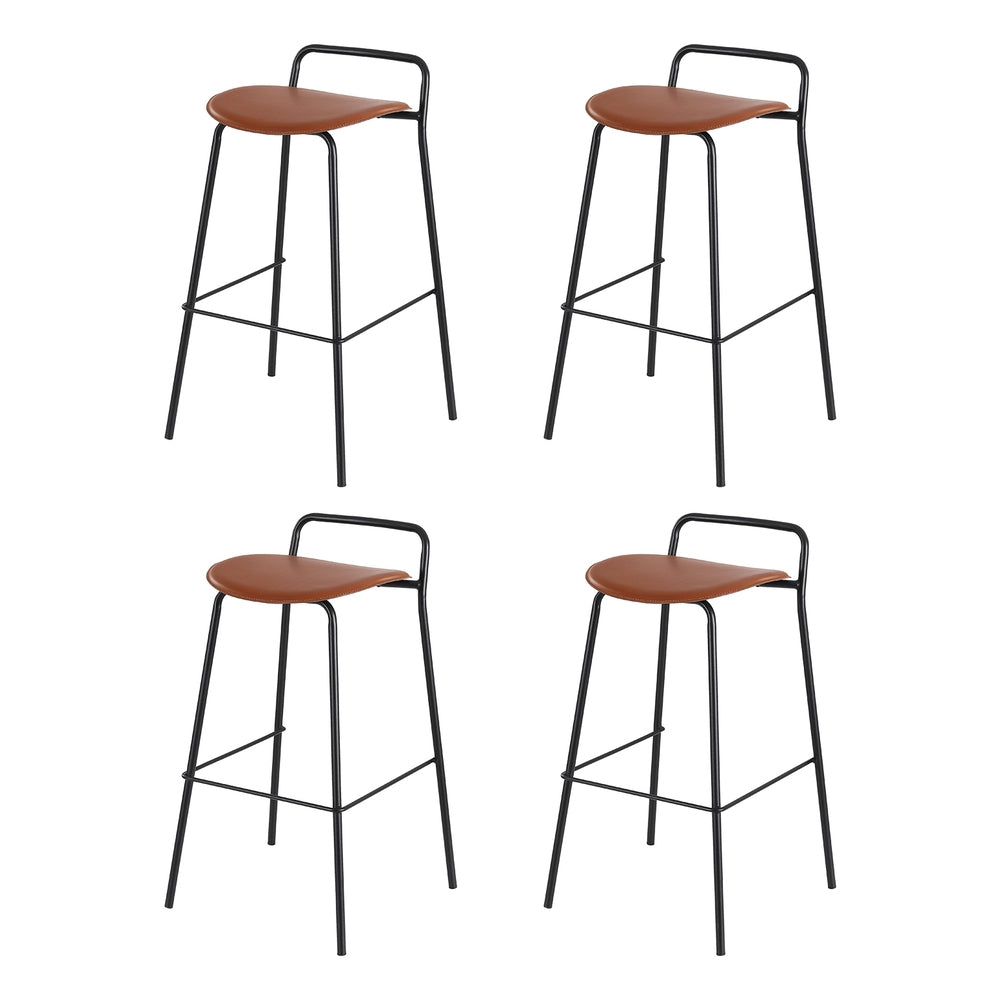 Hayden Metal Counter Stool (Set of 4) Brown