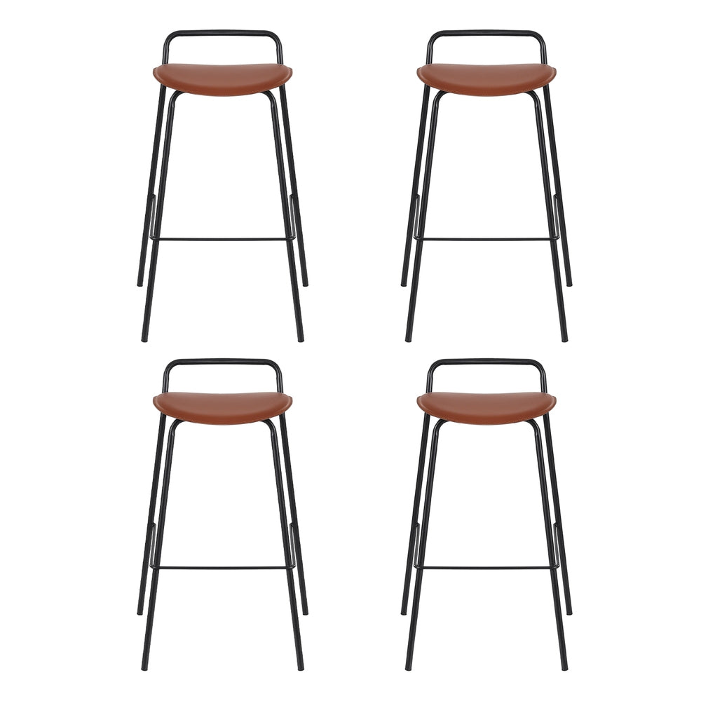 Hayden Metal Counter Stool (Set of 4) Brown