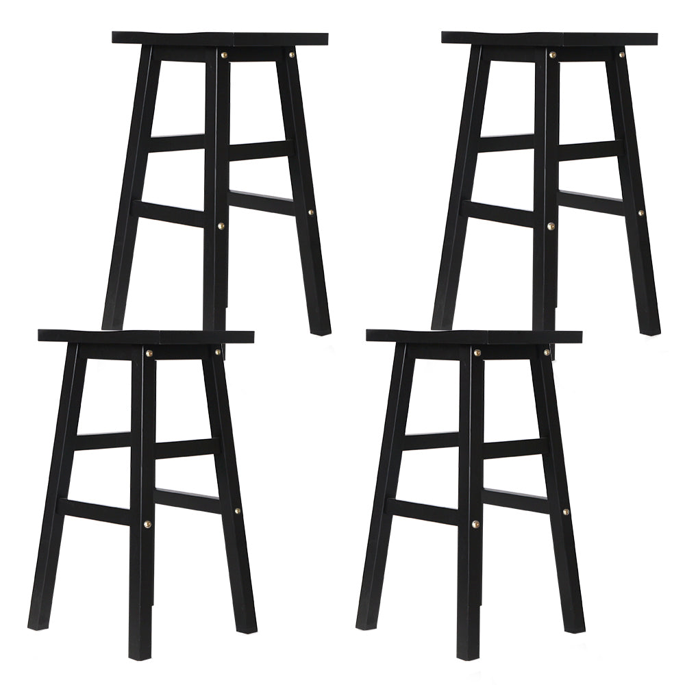 Nolan Wooden Counter Stool (Set of 4) Black