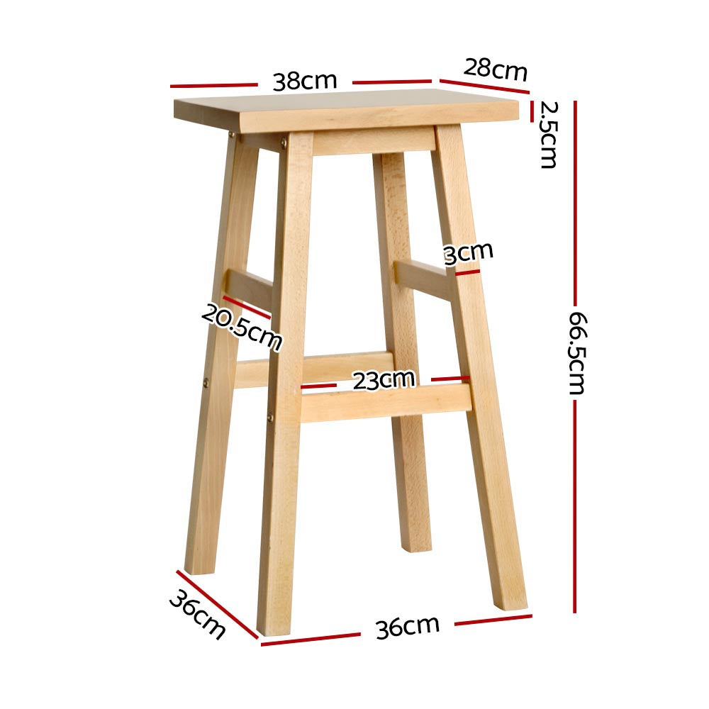Yannick Wooden Counter Stool (Set of 2) Natural