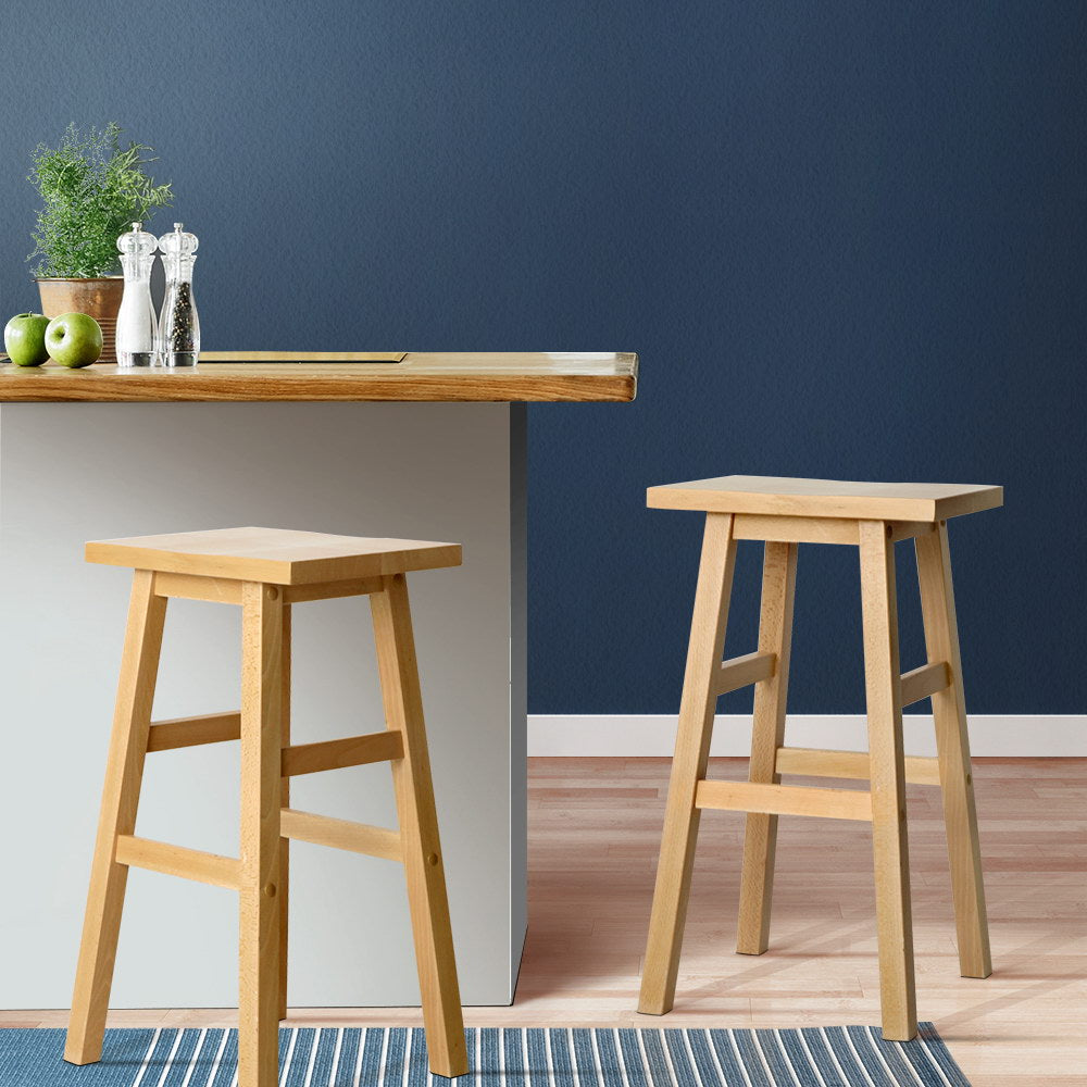 Yannick Wooden Counter Stool (Set of 2) Natural