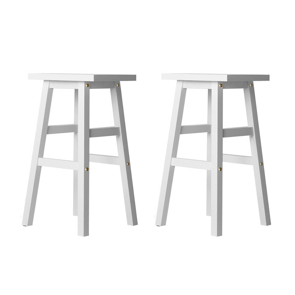 Atlas Wooden Counter Stool (Set of 2) White