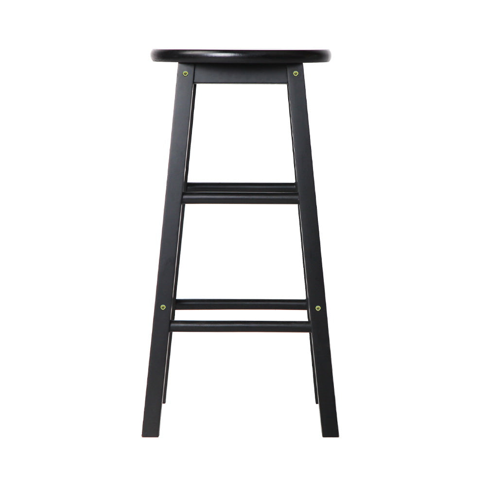 Gage Wooden Bar Stool (Set of 2) Black