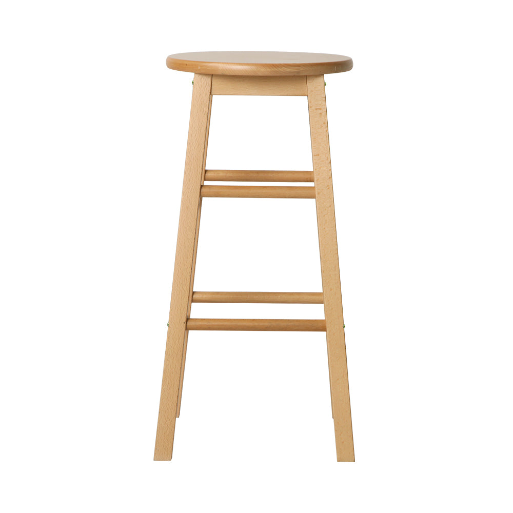 Ned Wooden Bar Stool (Set of 2)