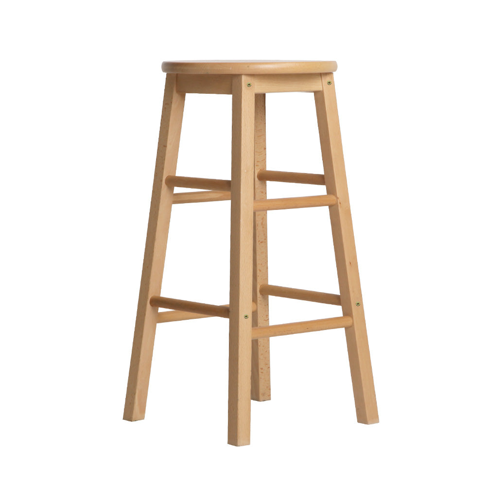 Ned Wooden Bar Stool (Set of 2)