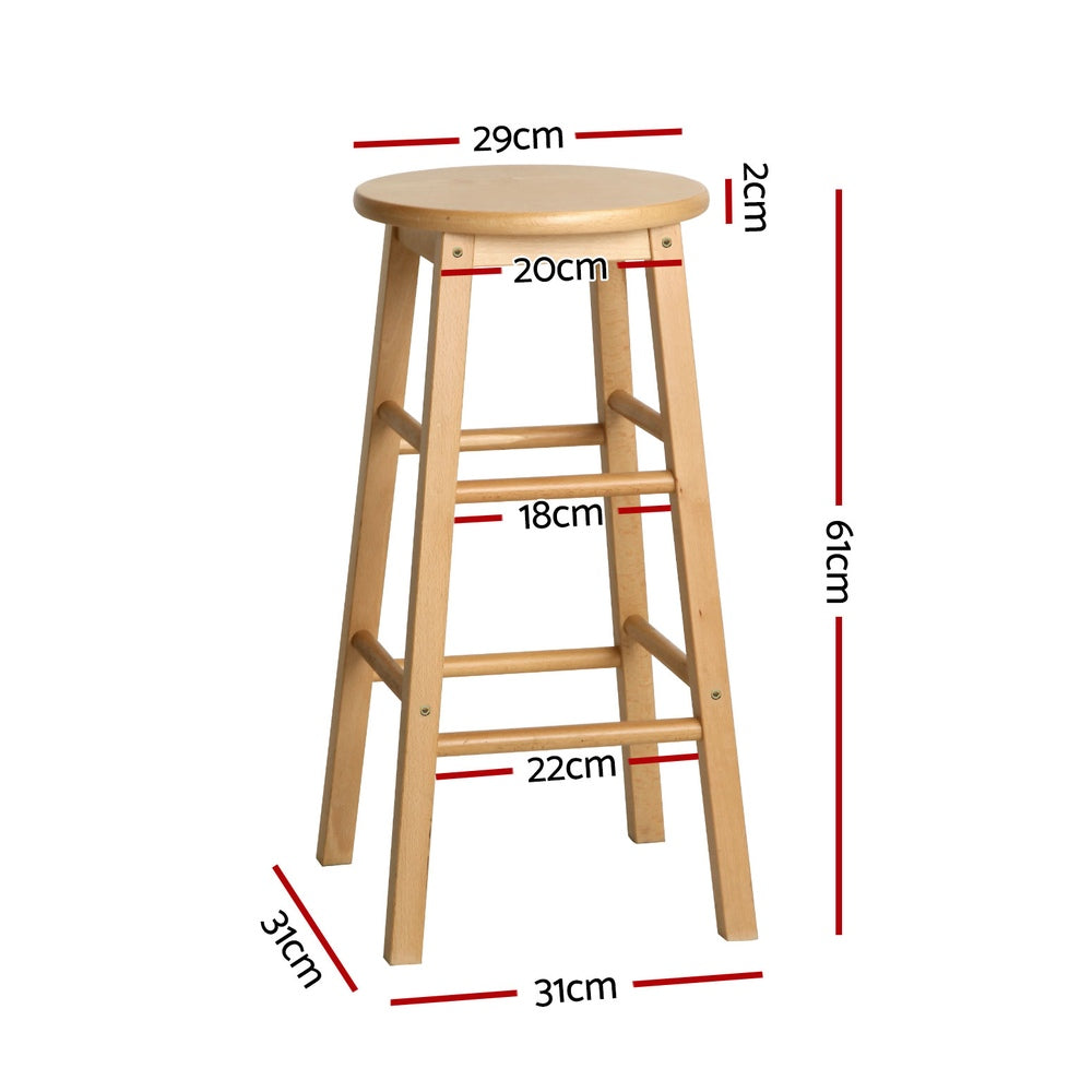 Burke Wooden Bar Stool (Set of 4)