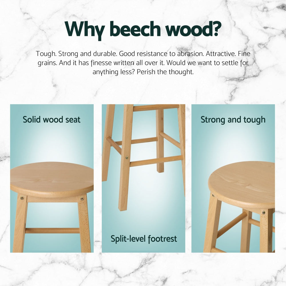 Burke Wooden Bar Stool (Set of 4)