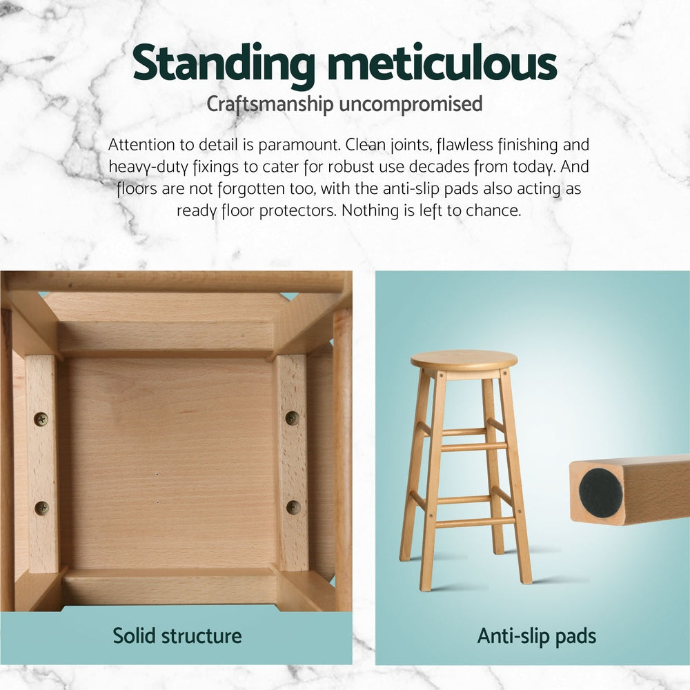 Burke Wooden Bar Stool (Set of 4)