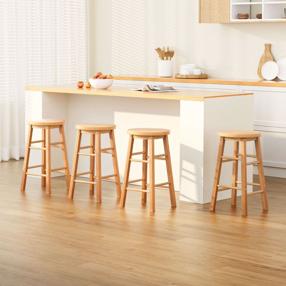 Burke Wooden Bar Stool (Set of 4)