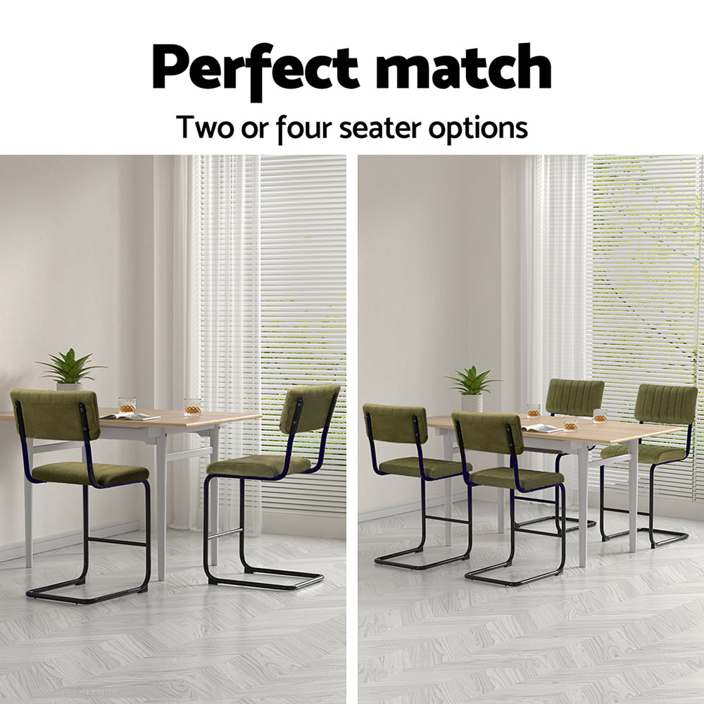 Paul Velvet Bar Stool (Set of 2) Green