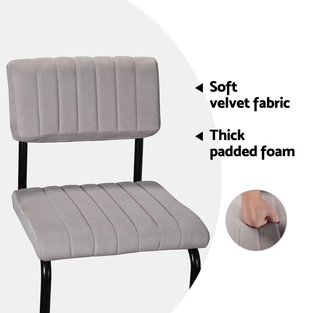 Joss Velvet Bar Stool (Set of 2)