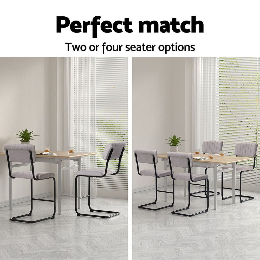 Wade Velvet Bar Stool (Set of 4) Grey