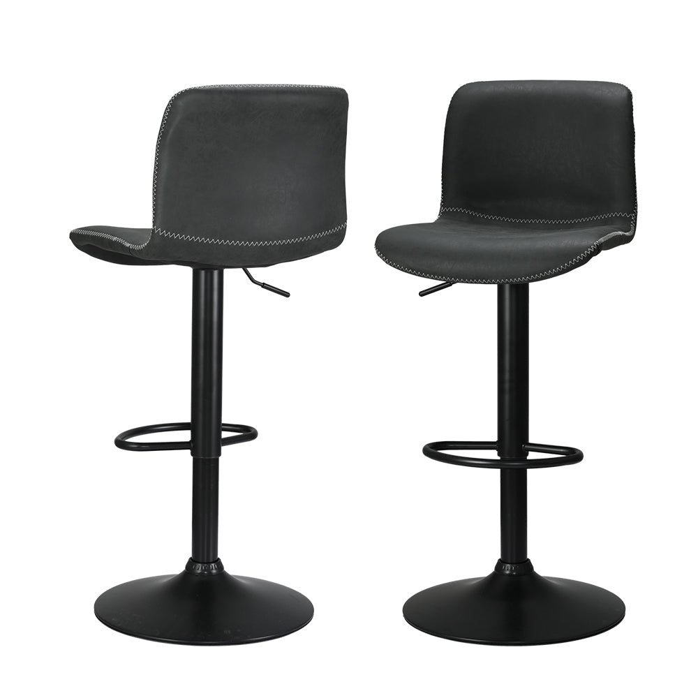 Colt Bar Stool Swivel Adjustable (Set of 2) Black