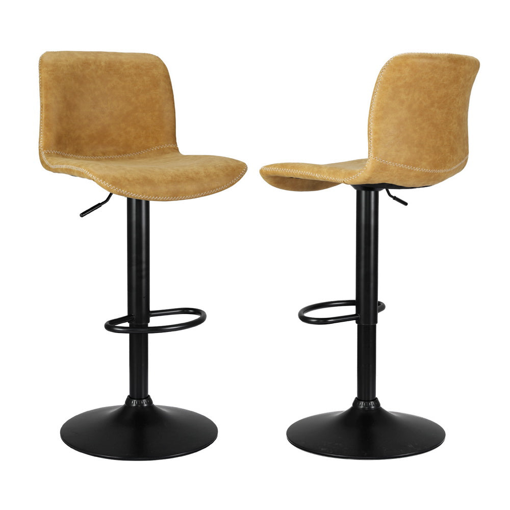 Levi Bar Stool Swivel Adjustable (Set of 4) Brown