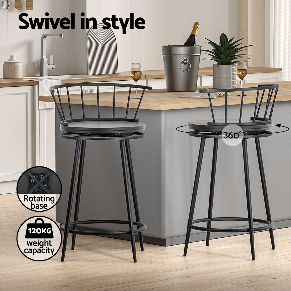 Unity Metal Bar Stool Swivel (Set of 2)