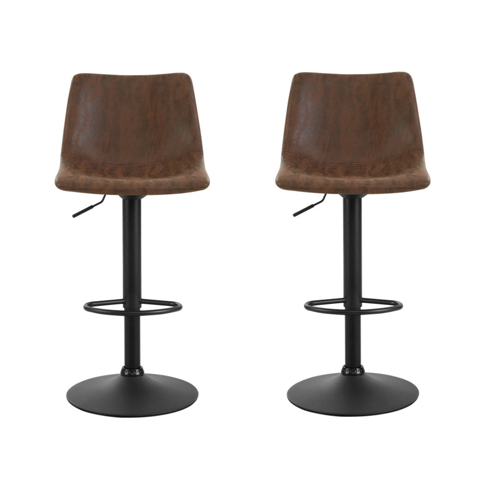 Rex Bar Stool Swivel Adjustable (Set of 2) Brown