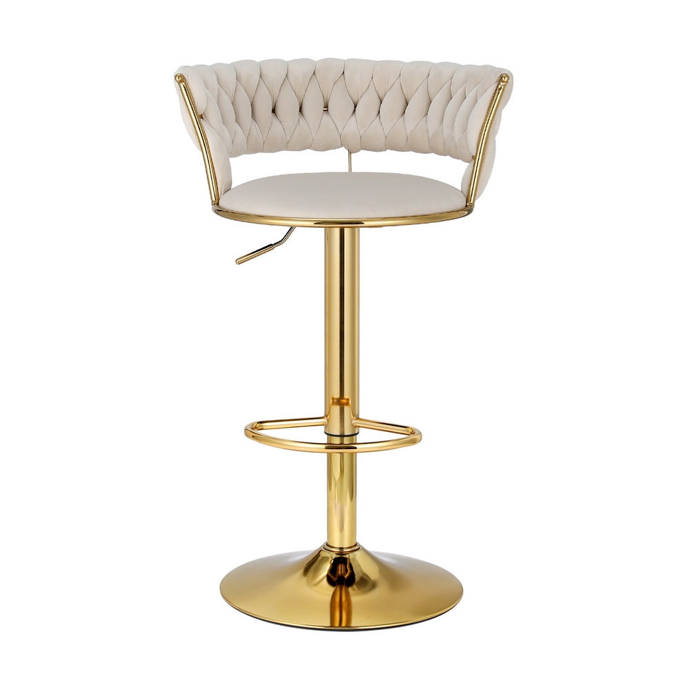 Viktor Velvet Bar Stool Adjustable (Set of 2)