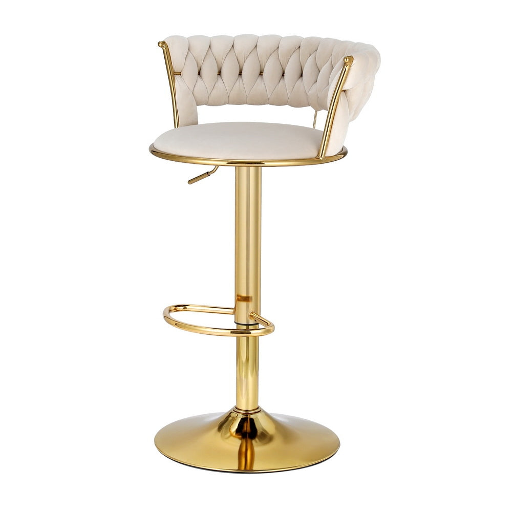 Viktor Velvet Bar Stool Adjustable (Set of 2)