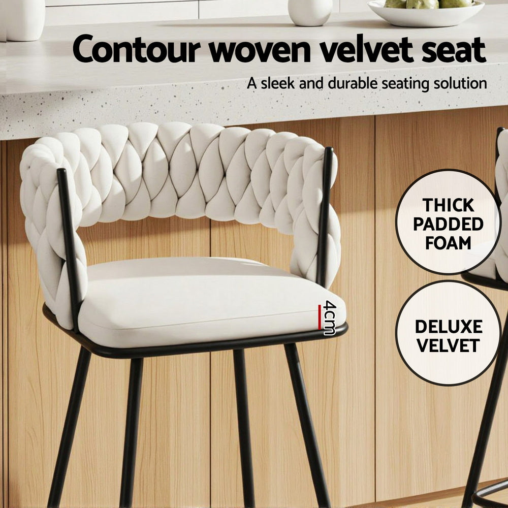 Uma Velvet Counter Stool (Set of 4)
