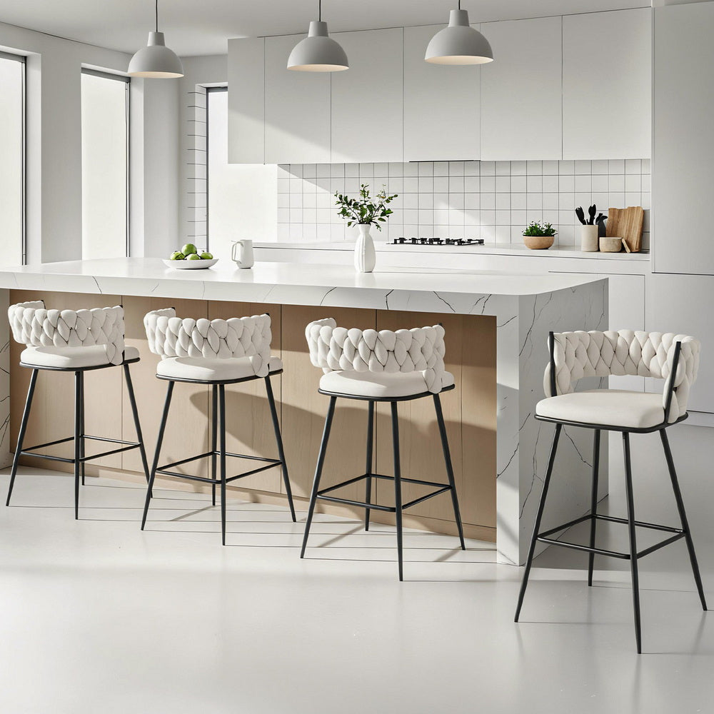 Uma Velvet Counter Stool (Set of 4)