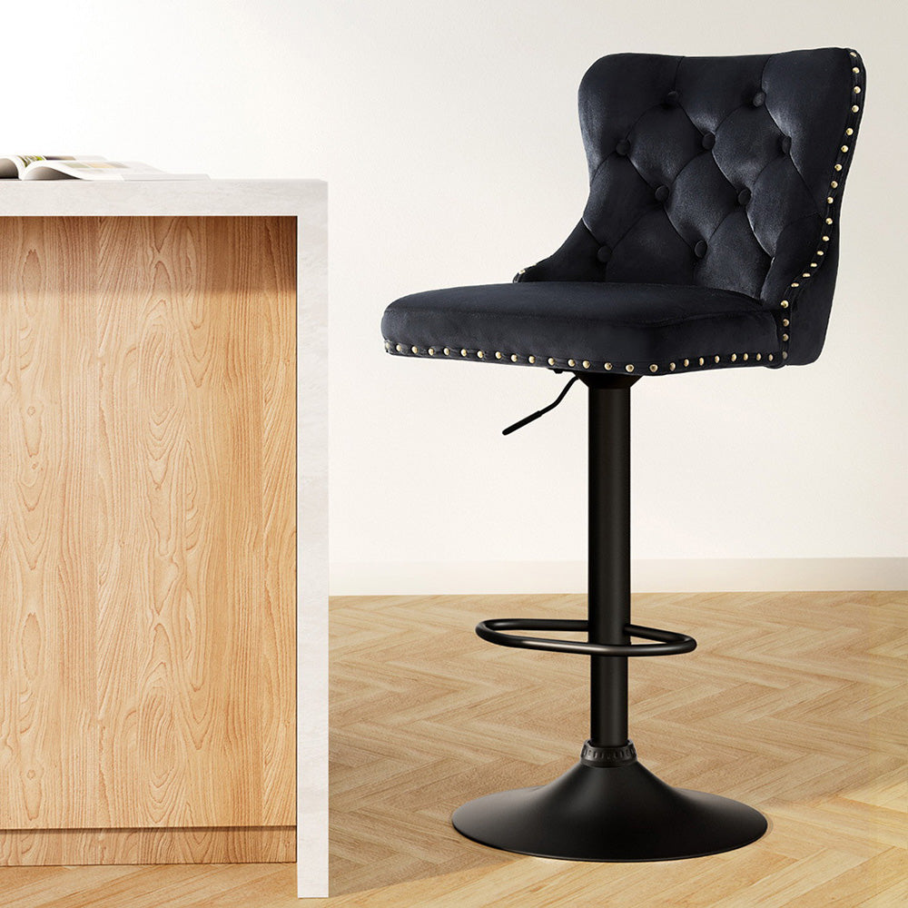Piper Velvet Counter Stool Adjustable