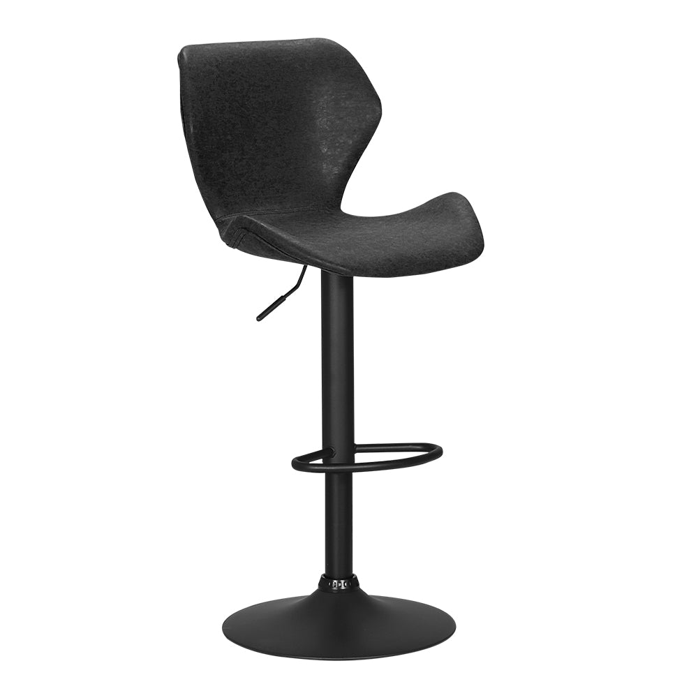 Cruz Counter Stool Swivel Adjustable (Set of 2) Black