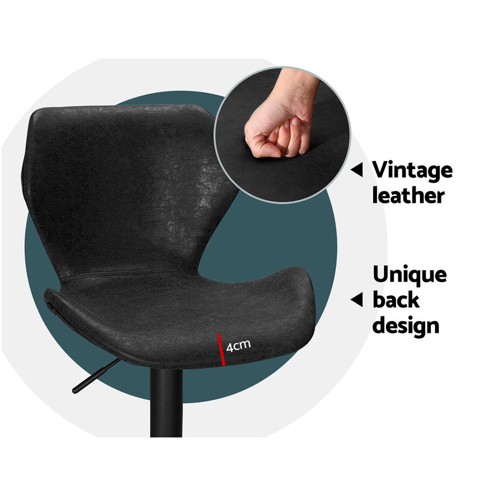 Cruz Counter Stool Swivel Adjustable (Set of 2) Black