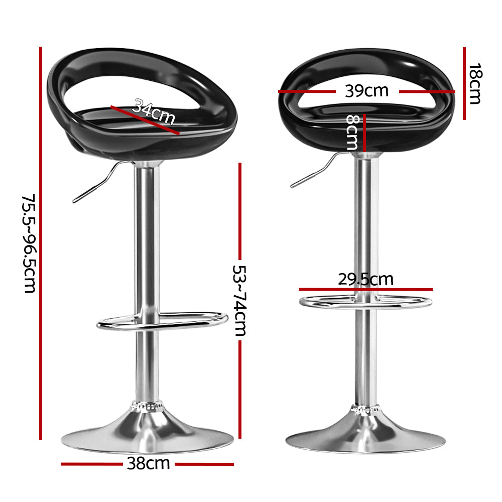 Georg Bar Stool Adjustable (Set of 2) Black