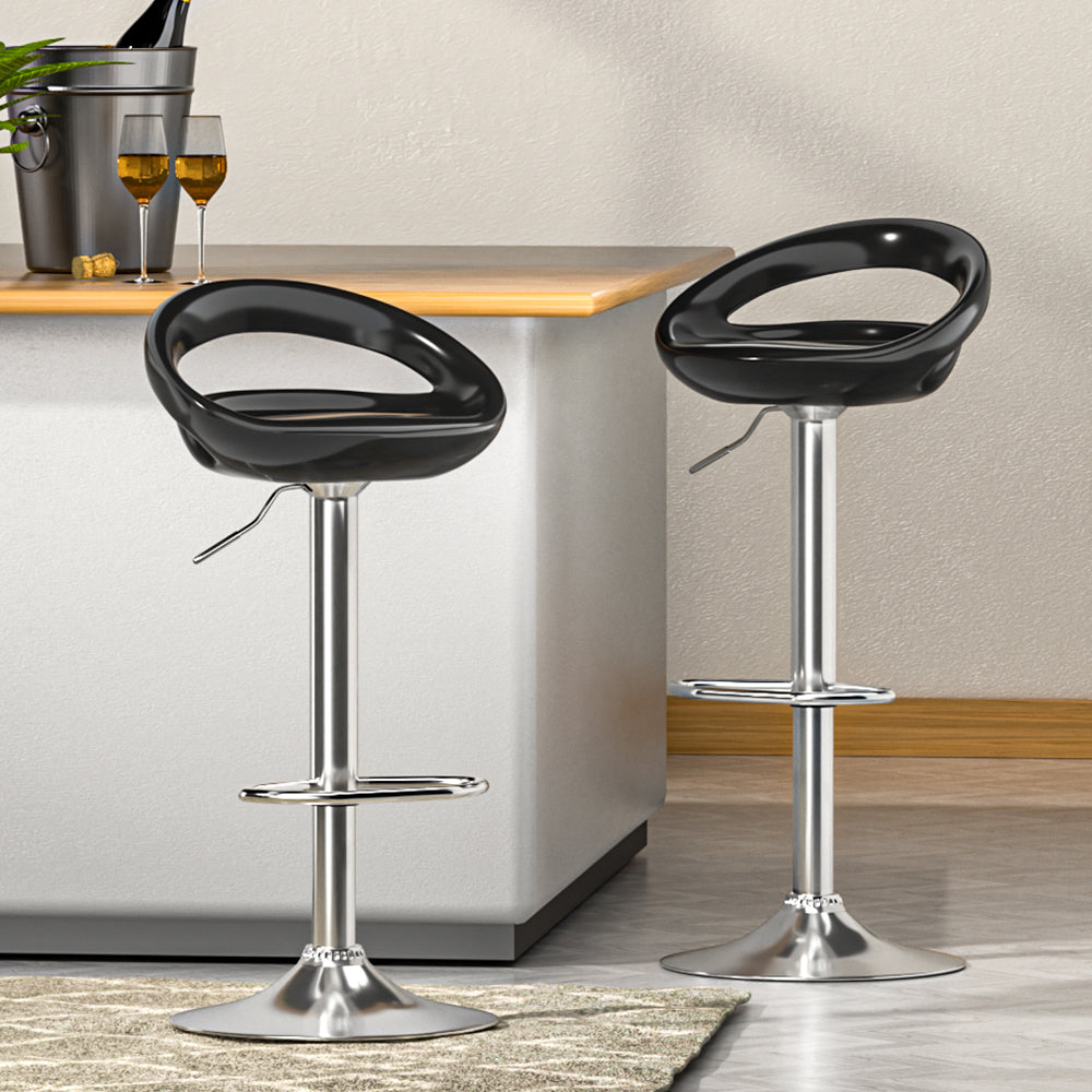 Georg Bar Stool Adjustable (Set of 2) Black
